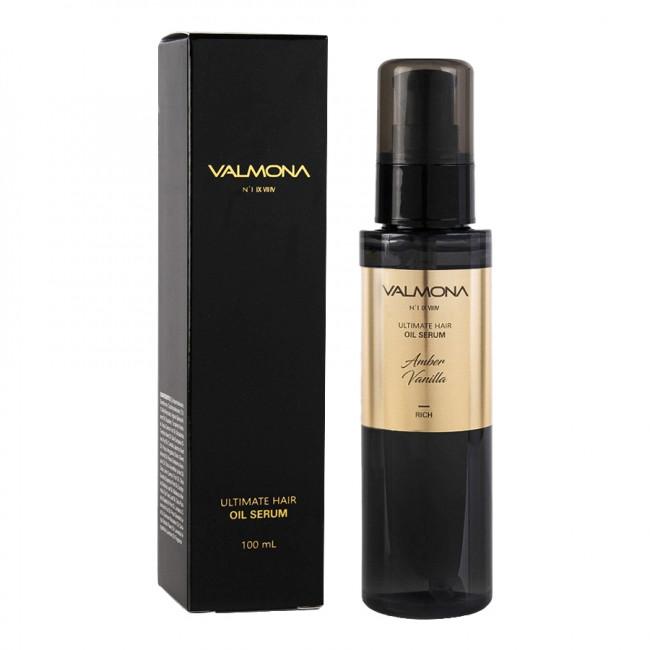 VALMONA Сыворотка для волос Ultimate Hair Oil Serum Amber Vanilla с ароматом ванили, 100мл