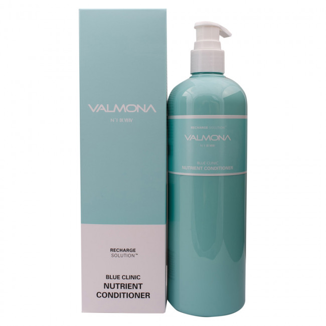 VALMONA Кондиционер для волос Recharge Solution Blue Clinic Nutrient Conditioner увлажняющий, 480мл