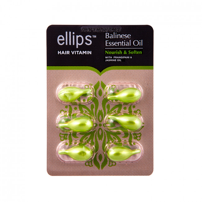 ELLIPS Вітаміни для волосся Живлення та пом’якшення Балі з олією плюмерії та олією жасмину 6x1мл.