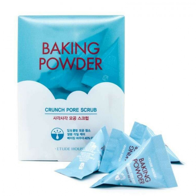 Etude House Скраб для очищения кожи лица Baking Powder Crunch Pore Scrub с пищевой содой, 24х7гр