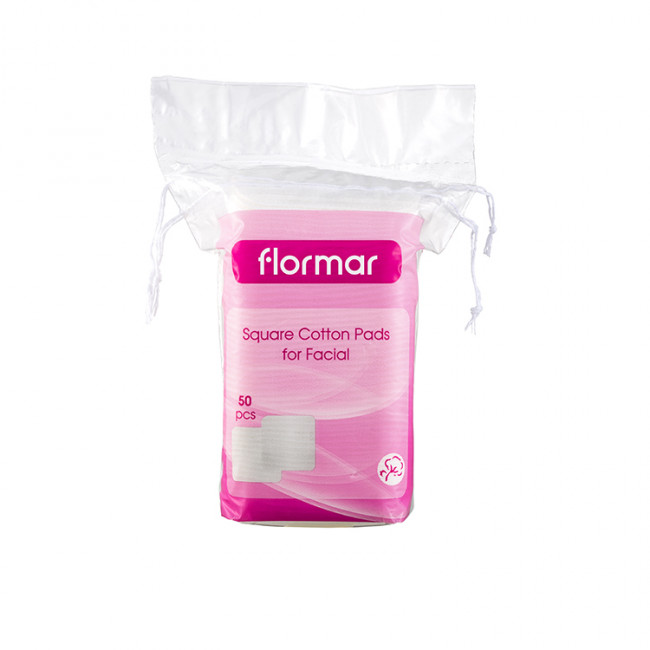 FLORMAR Ватні диски SQUARE COTTON PADS FOR FACIAL