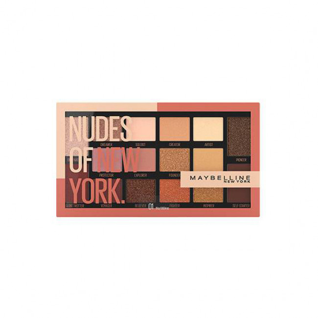 MAYBELLINE NEW YORK Палетка теней Nudes of New York из 16 теней