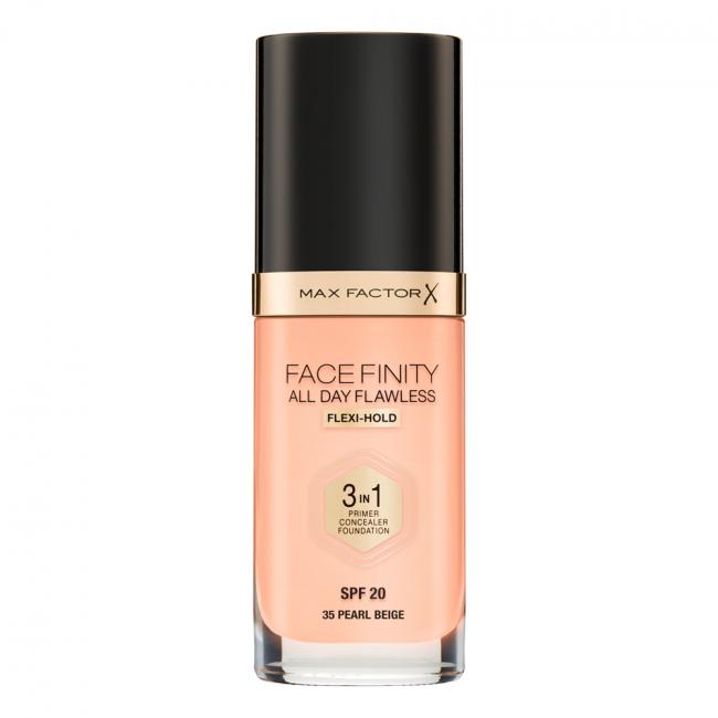 MAX FACTOR Тональна основа FACEFINITY ALL DAY FLAWLESS 3-IN-1 №35, Pearl Beige 30 мл