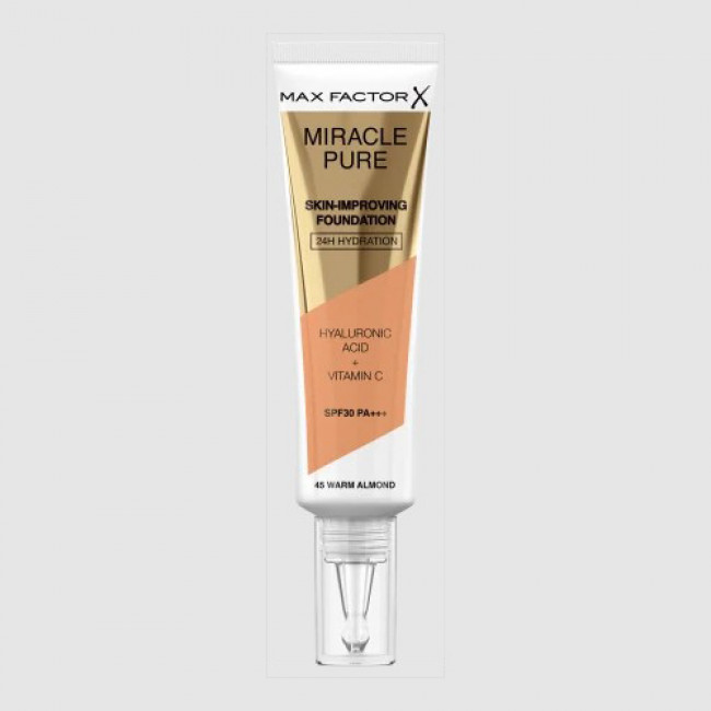 MAX FACTOR Тональная основа MIRACLE PURE №045 Warm Almond