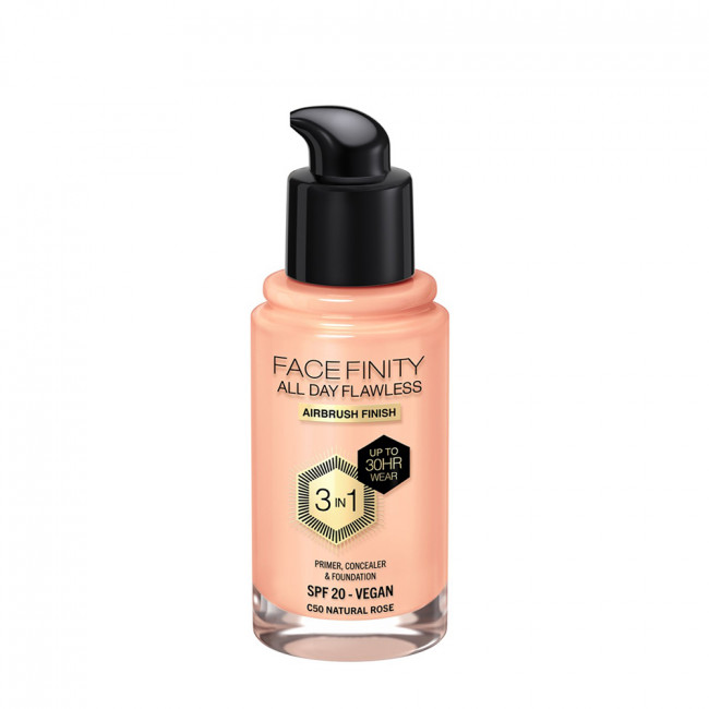 MAX FACTOR Основа тональна FACEFINITY ALL DAY FLAWLESS 3-IN-1 №C50 Natural Rose