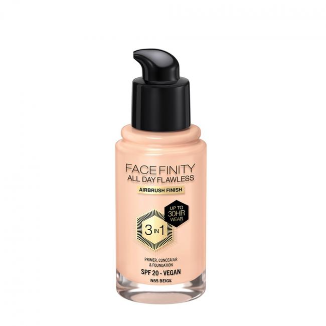 MAX FACTOR Основа тональна FACEFINITY ALL DAY FLAWLESS 3-IN-1 №N55 Beige