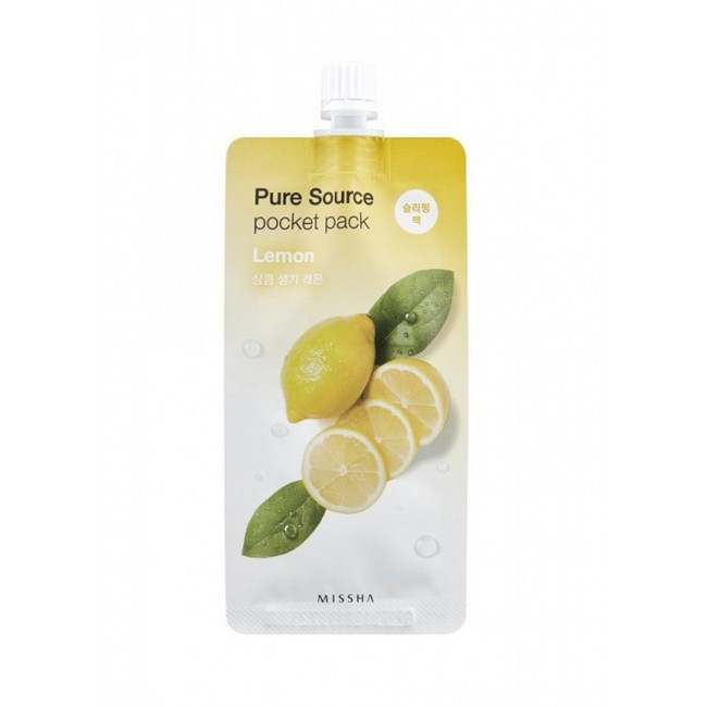 MISSHA Маска для обличчя нічна Pure Source Pocket Pack Lemon, 10 мл.