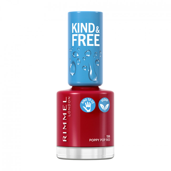 RIMMEL Лак для нігтів KIND & FREE №156 POPPY POP RED